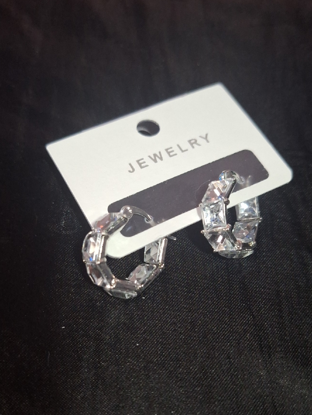 Clear Crystal Hoop Earrings - Elegant Women’s Jewelry